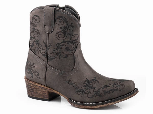 Roper Ladies Short Stuff Shortie Boots Style 09-021-1567-1214 Casual Look Rugged Built Morning Walk