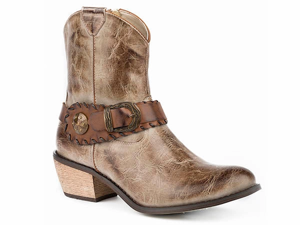 Roper Ladies Snip Toe Shorty Boot Style 09-021-1557-2053 City Look
