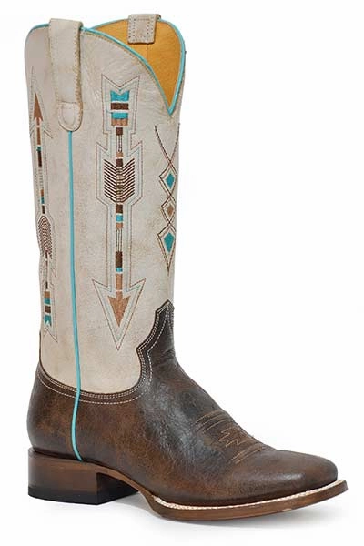 Water Guard Roper Ladies Square Toe Arrows Boot Style 09-021-7015-8387