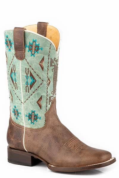 Roper Ladies Square Toe Flex Ou West Boot Style 09-021-8020-8381 Travel purpose