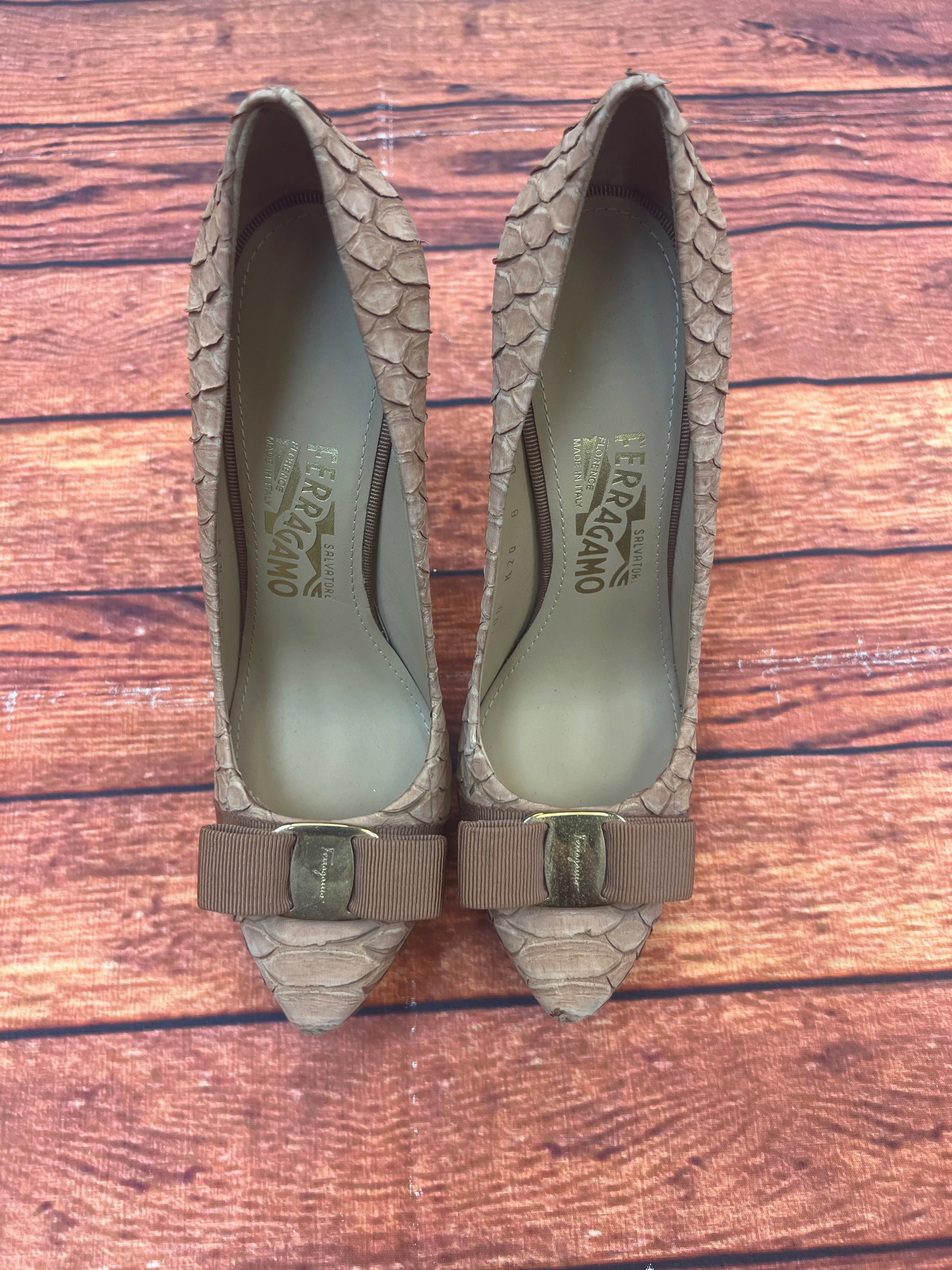 Sporty Heeled Shoes Stable Structure Shoes Heels Stiletto By Ferragamo  Size: 8