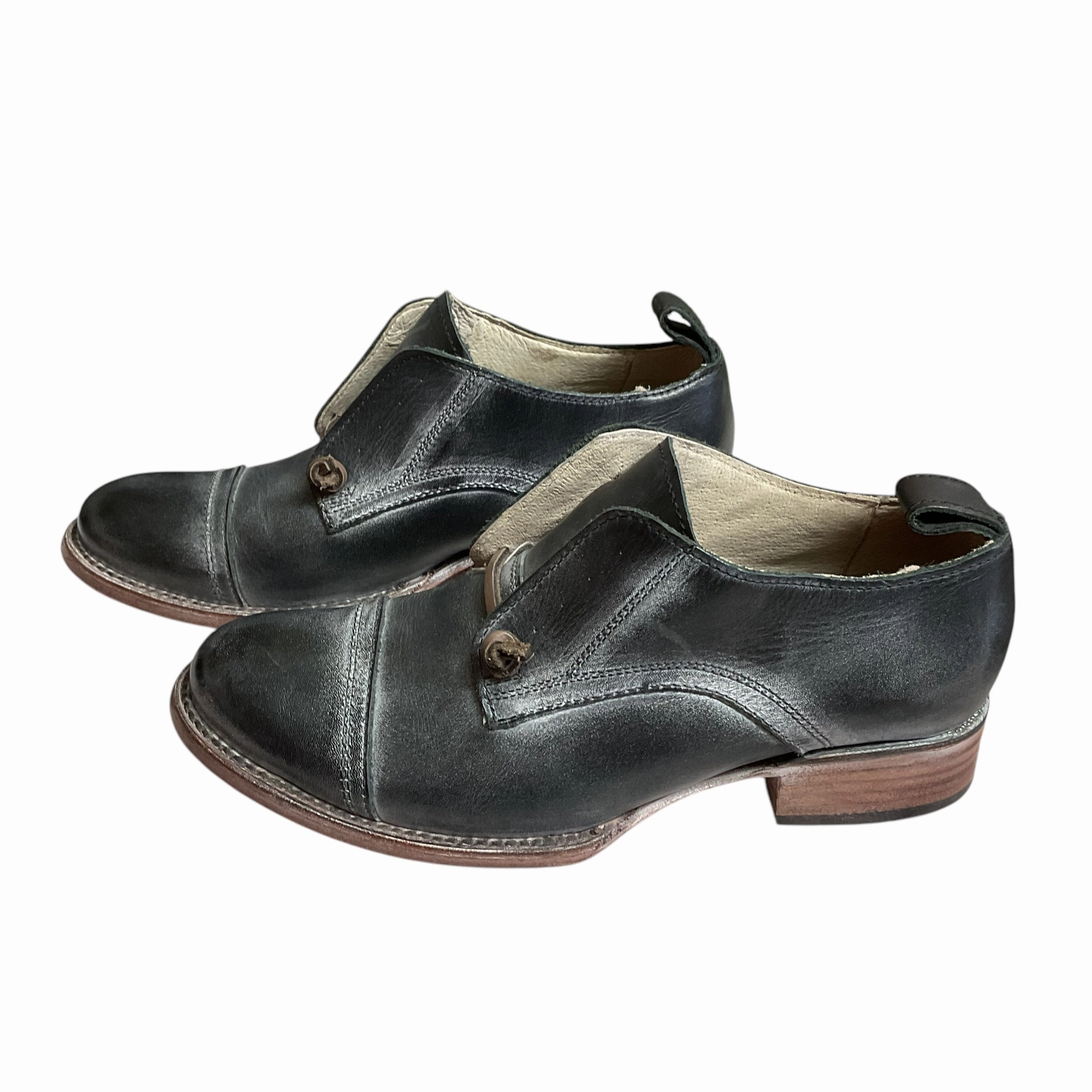 Shoes Heels Block By Freebird In Black, Size:9 Natural Material Anti Odor Feature