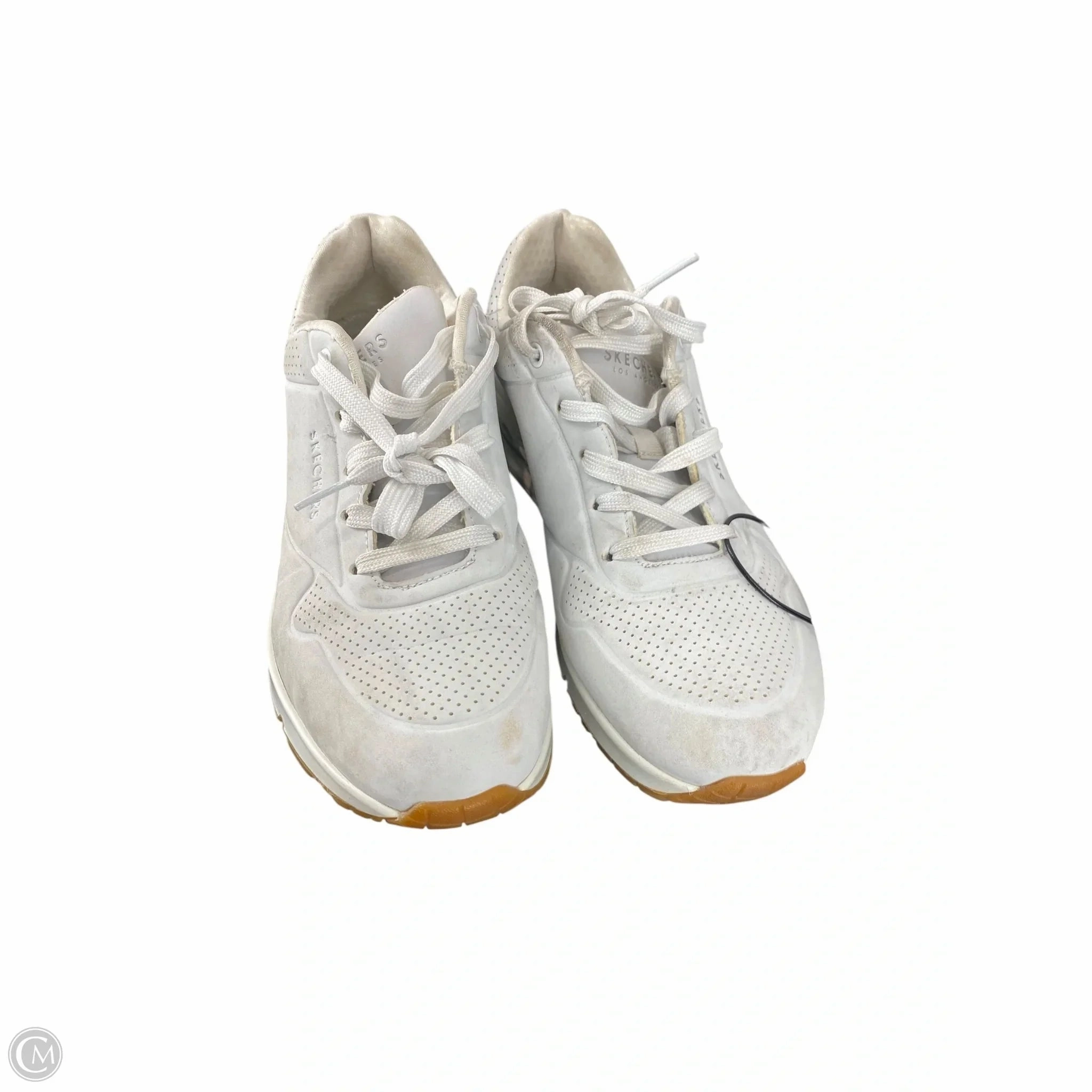 Shoes Sneakers By Skechers In White, Size: 8 Comfortable Back comfortable top