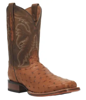 Snake print Cowboy Fan Dan Post Alamosa Men's Ostrich Exotic Western Boots Style DP4874