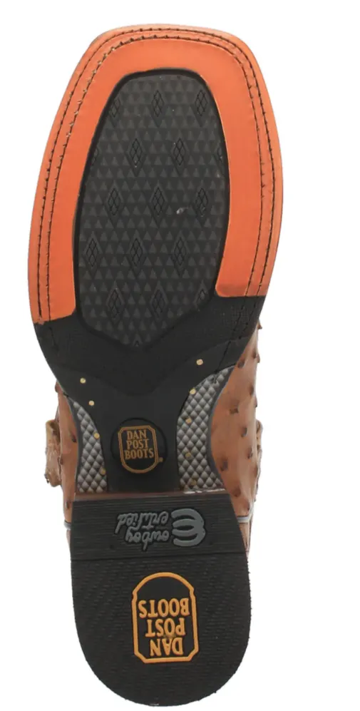 Robust Build Eco Material Mountain Hike Dan Post Alamosa Men's Ostrich Exotic Western Boots Style DP4874