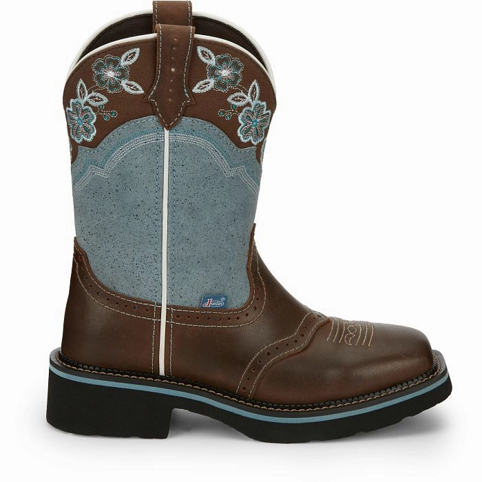 Justin Ladies Starlina Blue Boots Style GY9950 Stable Support Rough Trail Hiker Weather resistant