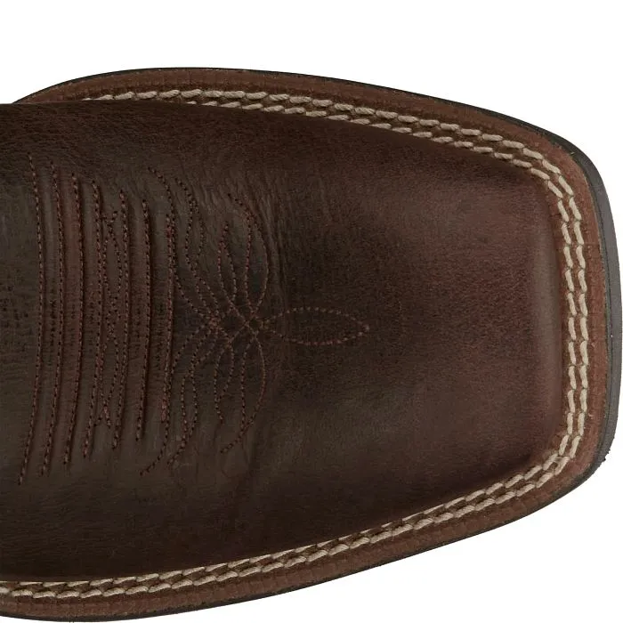 Cushioned Fit JUSTIN MENS BOWLINE CHOCOLATE SQUARE TOE WESTERN BOOTS STYLE SE7524