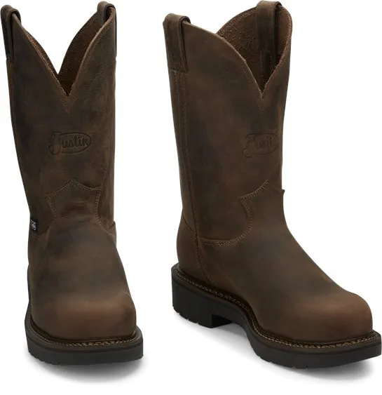 Protective Finish Hiking Trails Factory Worker Justin Mens Safety Toe Original Gaucho Balusters Boots Style 4445