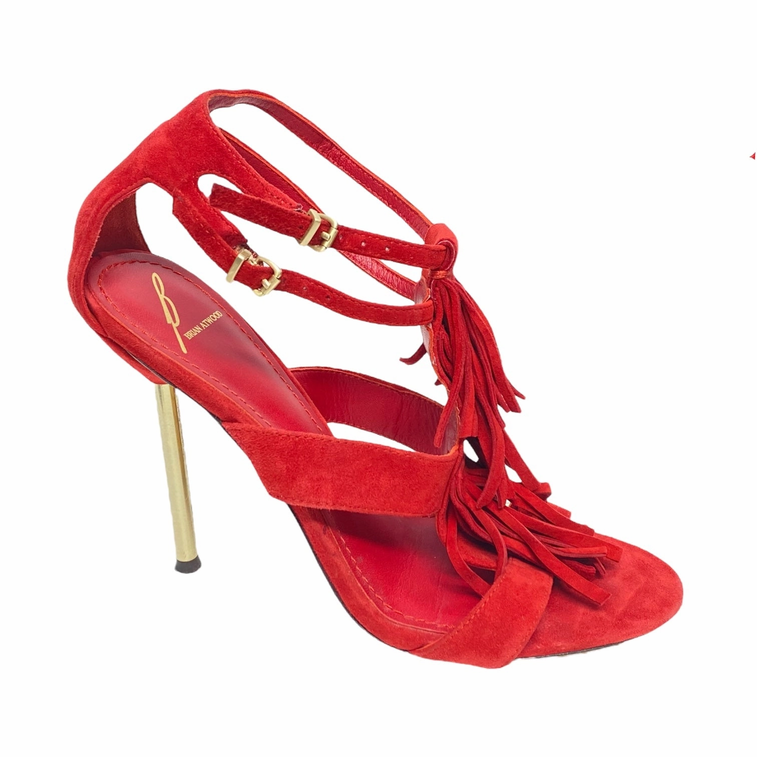 Shoes Heels Stiletto By Brian Atwood In Red, Size: 8 Good Grip Wedge Wedding Shoes