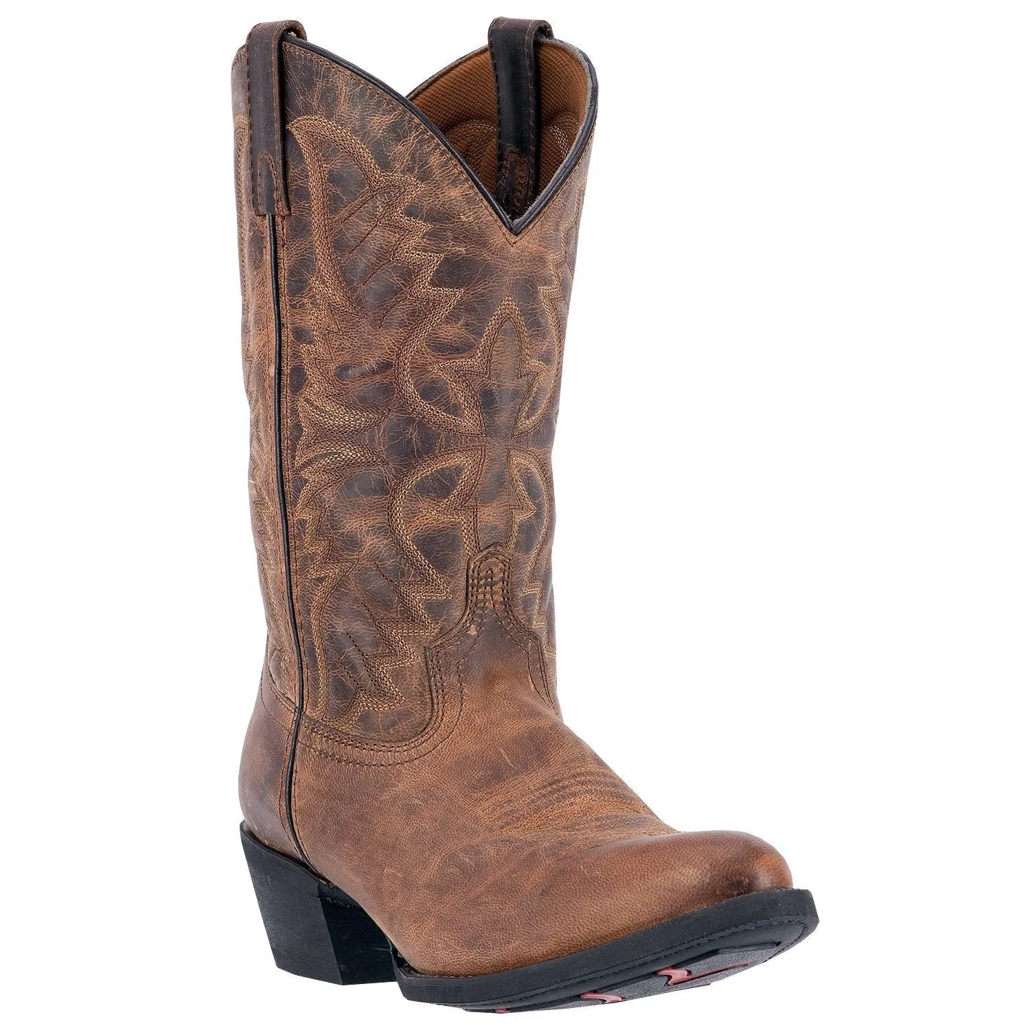 Clean Silhouette Adventure Driven Laredo Mens Embroidered Round Toe Western Boots Style 68452