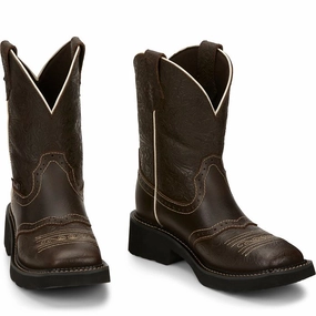 Justin Ladies Embossed Gypsy Western Boots Style GY9618 Comfort Lining Adventure Seeker Everyday Walk