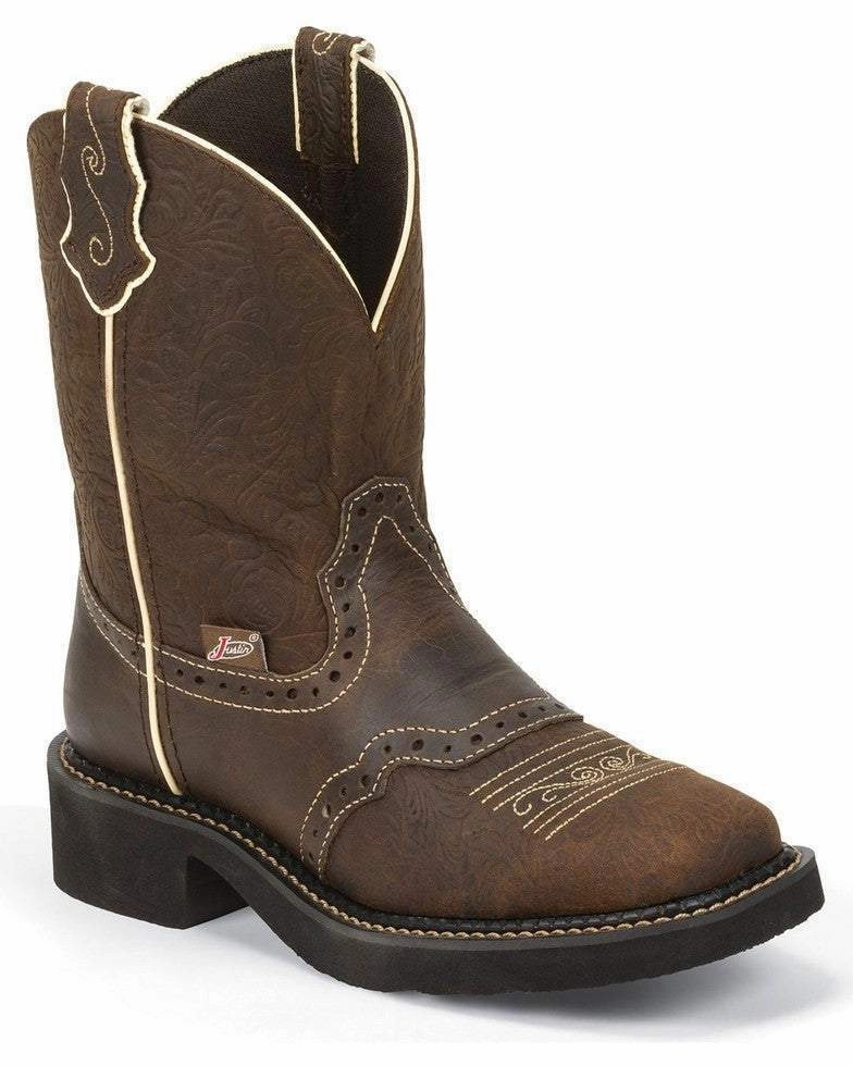 Justin Ladies Embossed Gypsy Western Boots Style GY9618 waterproof