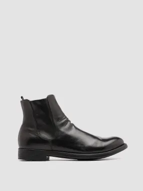 HIVE 036 - Black Leather Ankle Boots Stylish And Functional Hard Terrain