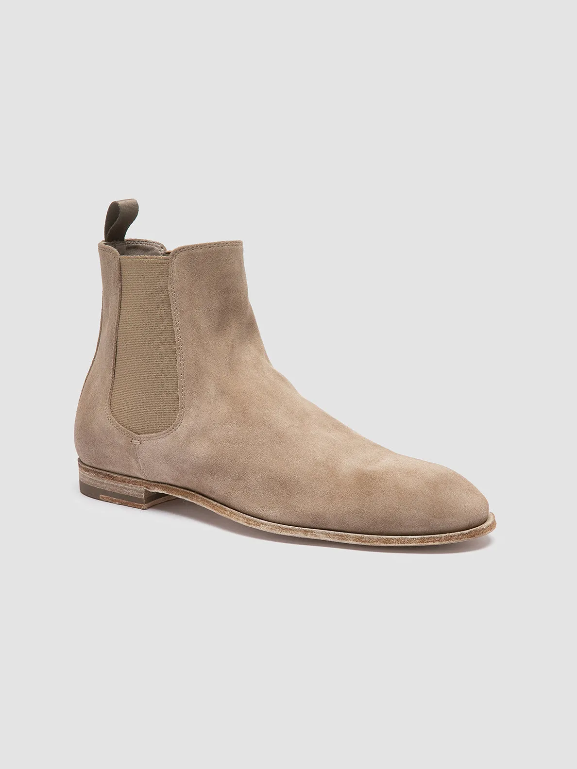SOLITUDE 004 - Beige Suede Chelsea Boots Flexible Frame Weekend Wanderer