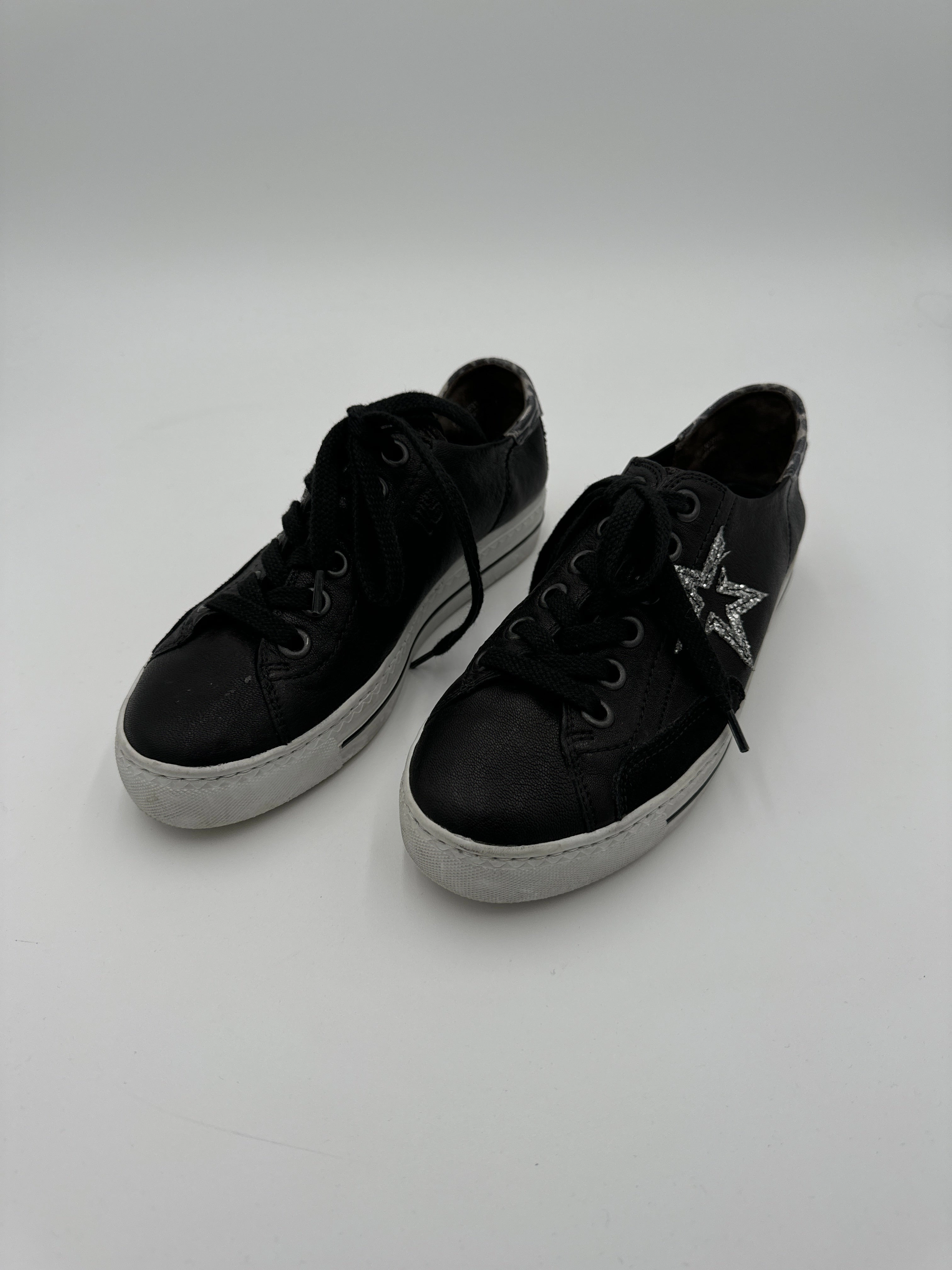 Shoes Sneakers By Paul Green In Black & Silver, Size: 6.5 Comfort Shock Ready To Go