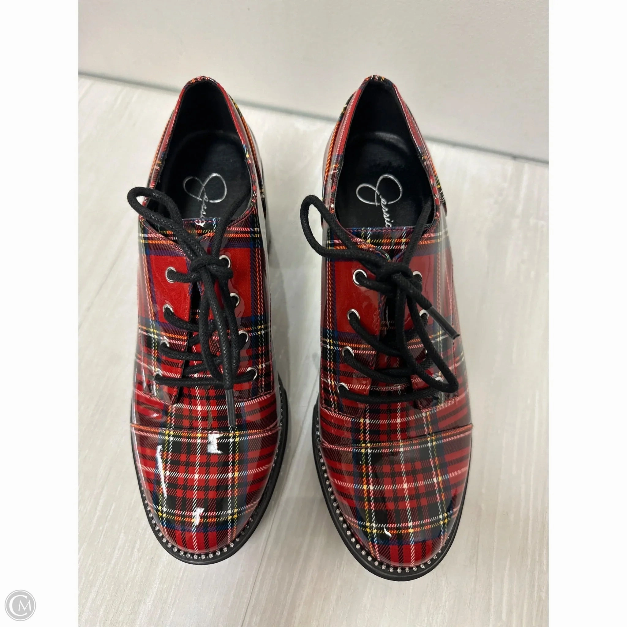 Shoes Heels Block By Jessica Simpson In Red, Size: 7 Closed Toe Shoes