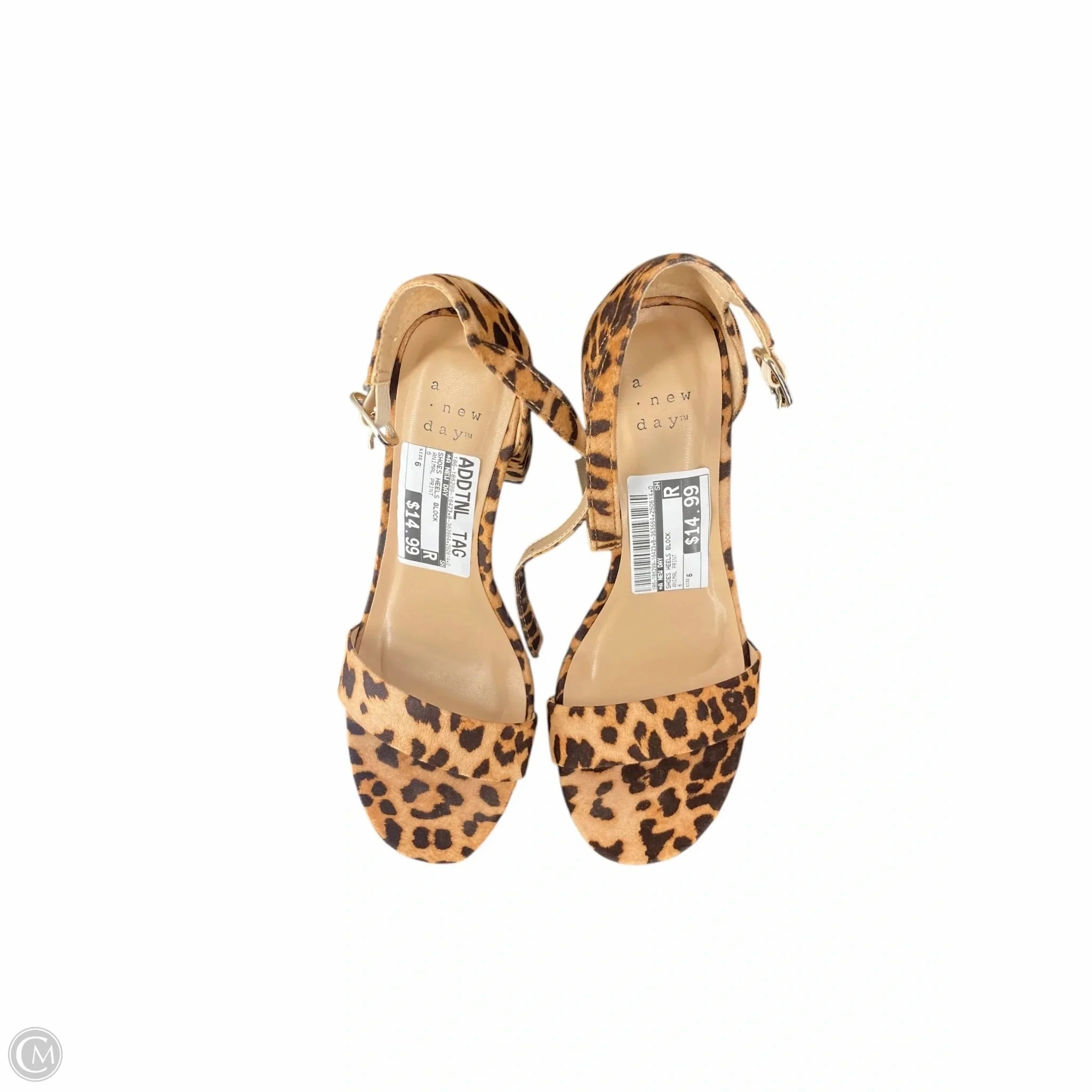Supportive arch Shoes Heels Block By A New Day In Animal Print, Size: 6