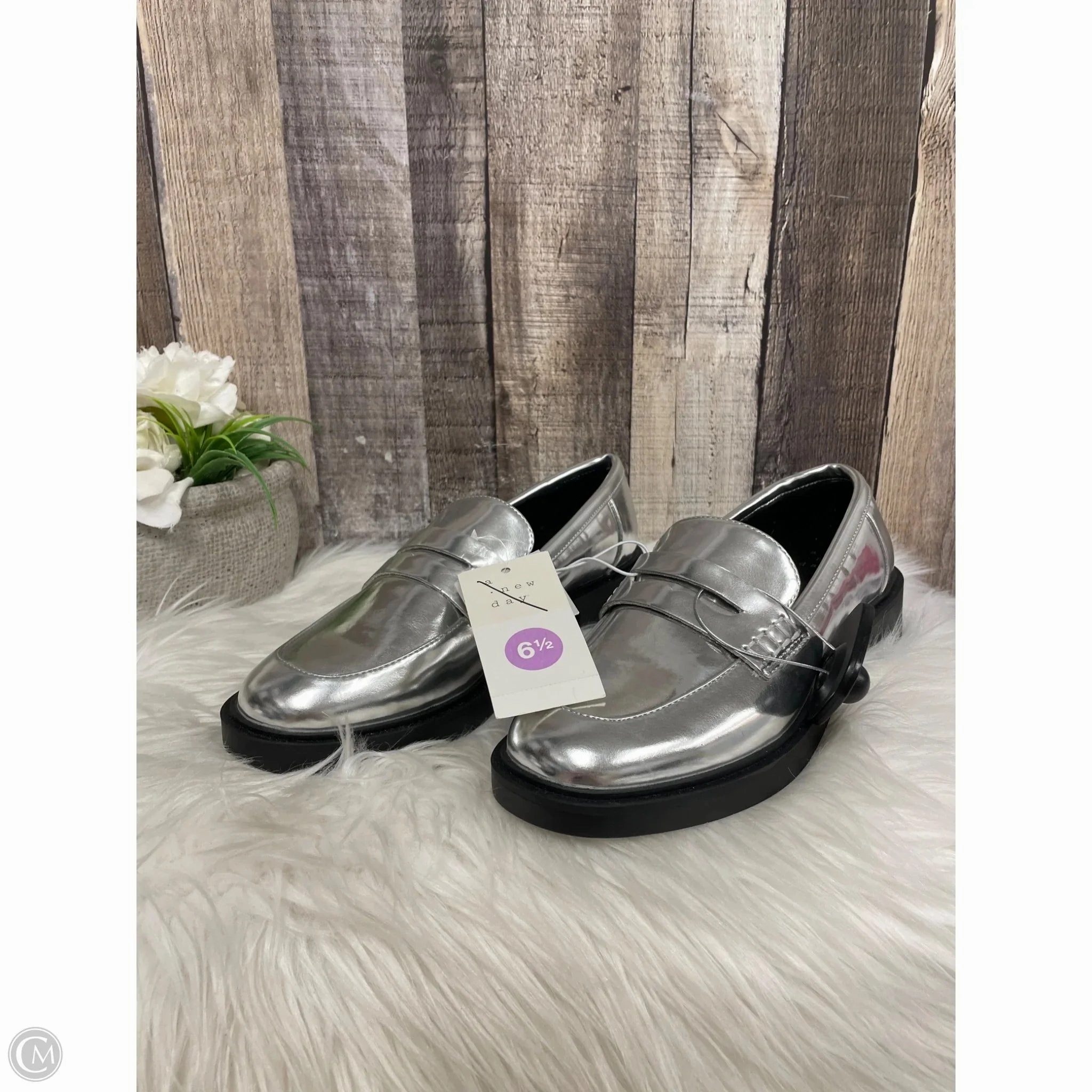 Shoes Heels Block By A New Day In Silver, Size: 7 Timeless Sandals
