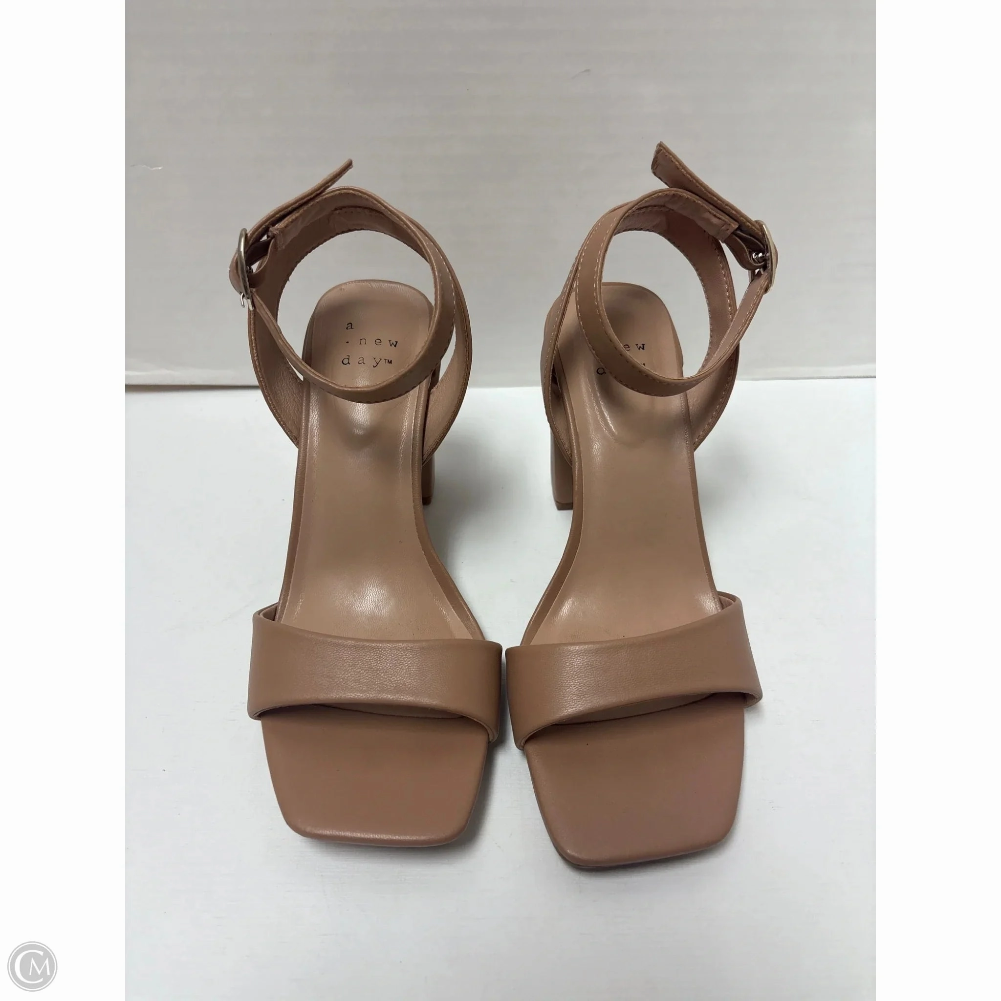 Shoes Heels Block By A New Day In Tan, Size: 6 High Fashion Shoes Non Slip