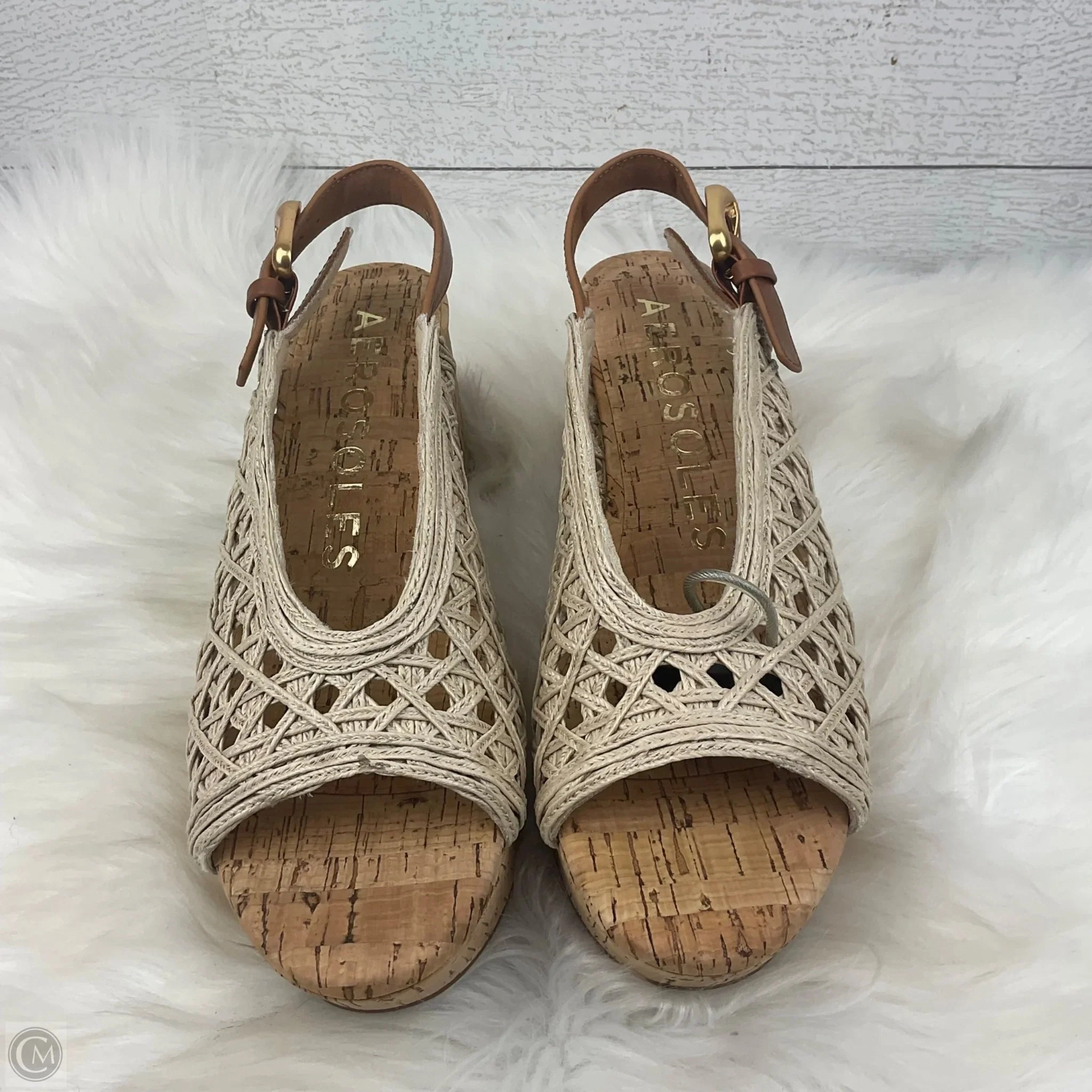 Shoes Heels Block By Aerosoles In Beige, Size: 7.5 Professional Office Shoes Anti Odor Feature