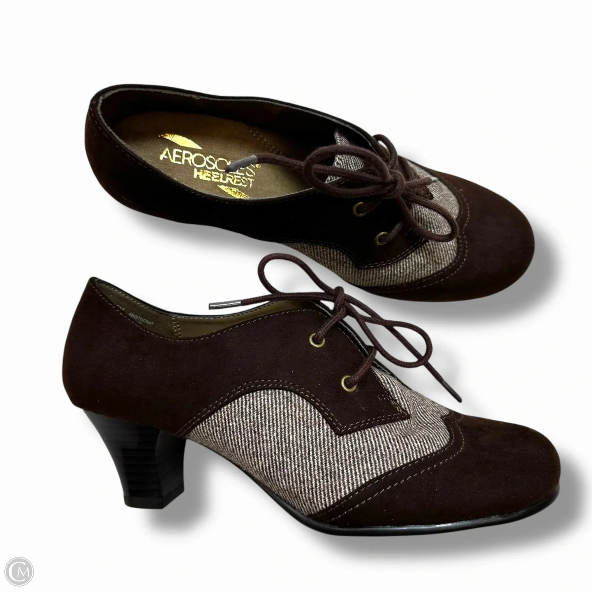 Shoes Heels Block By Aerosoles In Brown, Size: 6 Evening Pumps Supportive arch