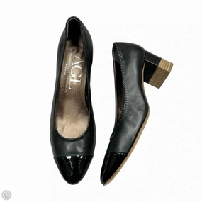 Autumn footwear Shoes Heels Block By Agl In Black, Size: 8.5