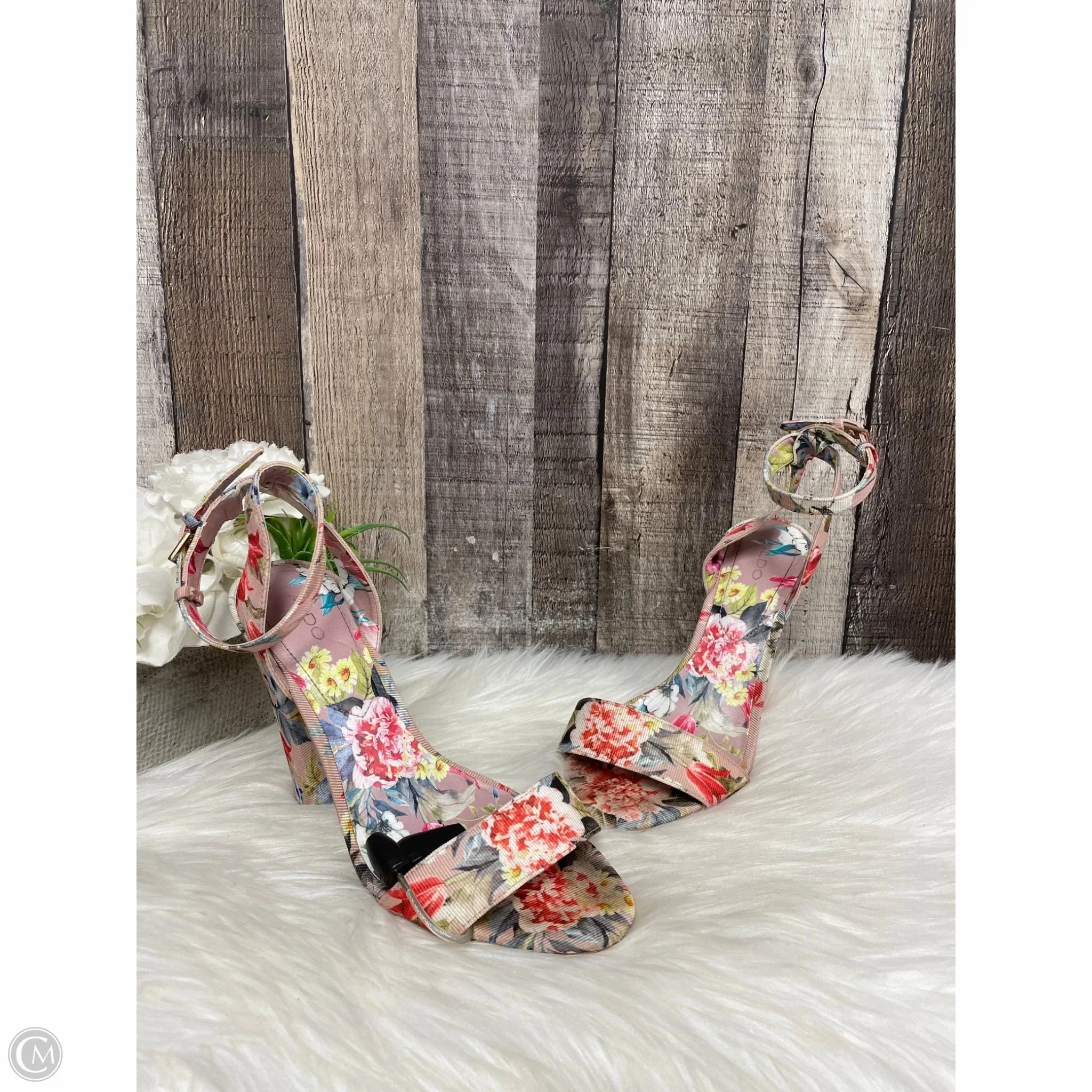 Shoes Heels Block By Alegria In Floral Print, Size: 7.5 foldable