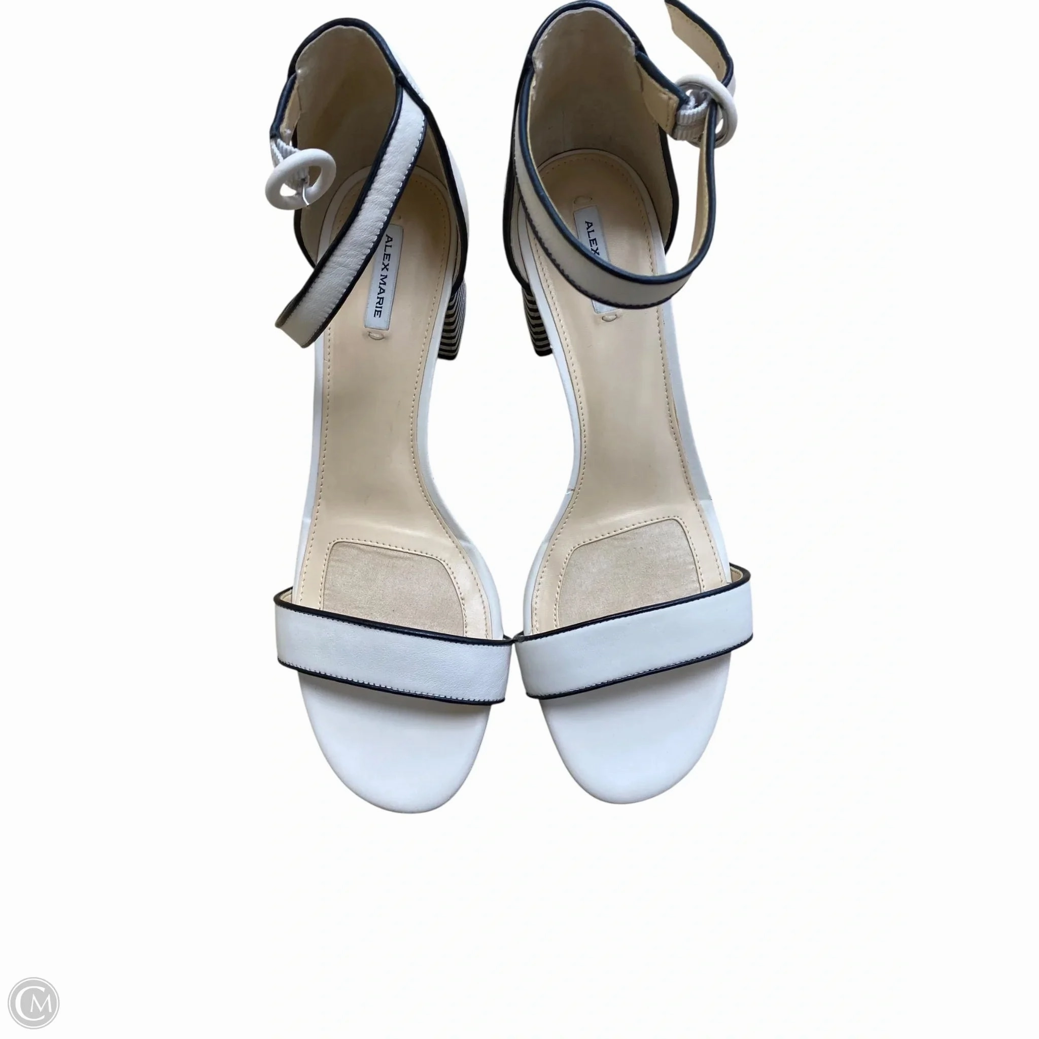 Shoes Heels Block By Alex Marie In Cream, Size: 9 Slip-On Pumps