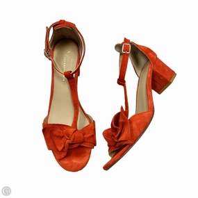 Shoes Heels Block By Anthropologie In Red, Size: 8 Glam Heeled Sandals Sophisticated Heels