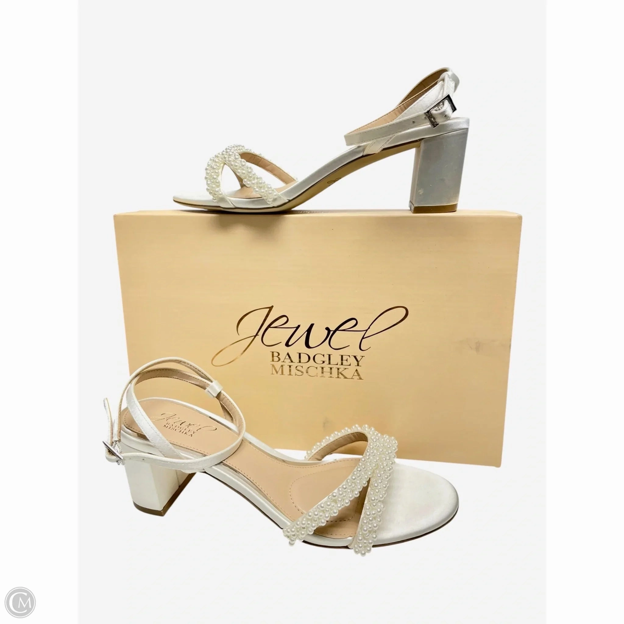 Good Traction Fashion Trends Shoes Heels Block By Badgley Mischka In Ivory, Size: 7.5