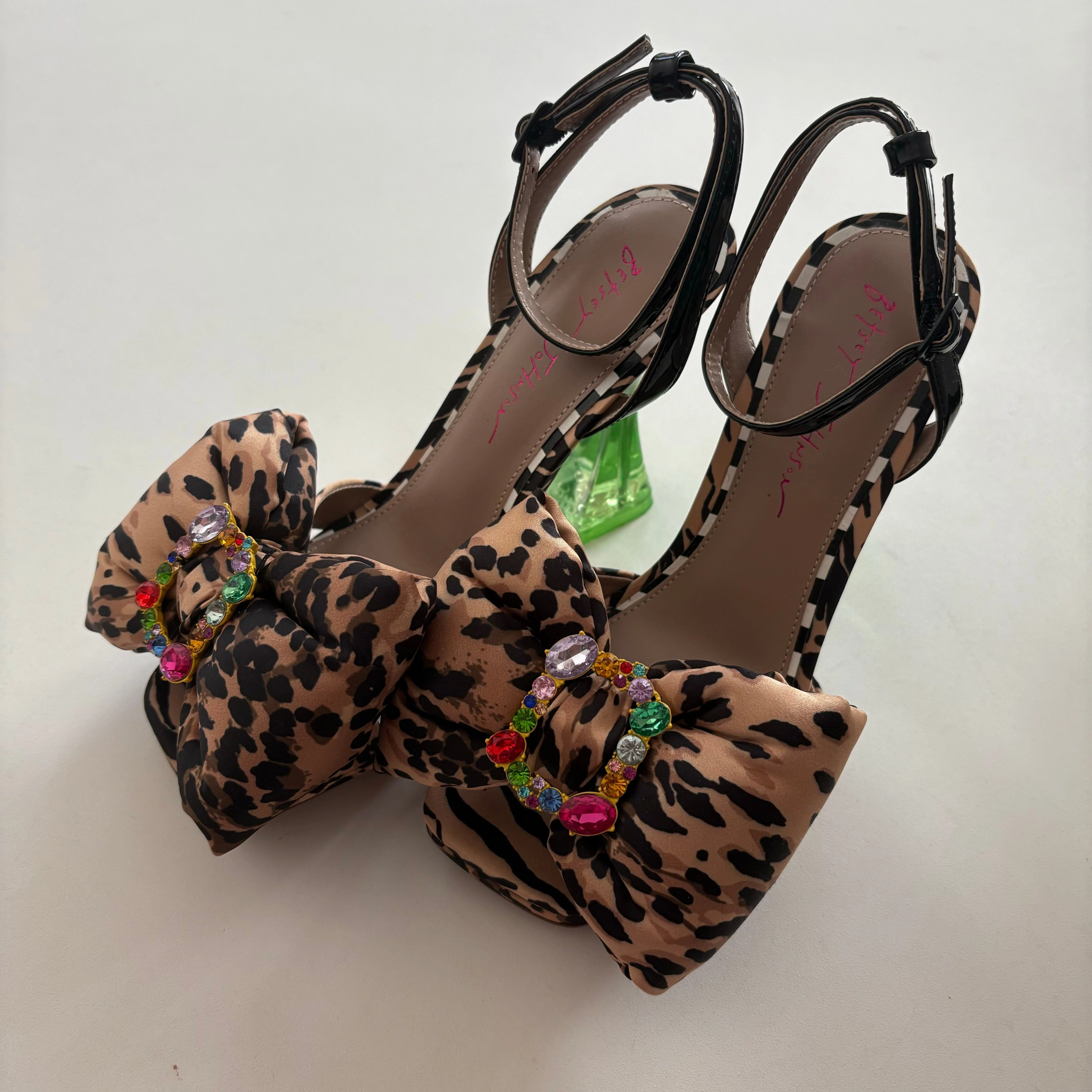 Shoes Heels Block By Betsey Johnson In Animal Print, Size: 7 Comfort Technology