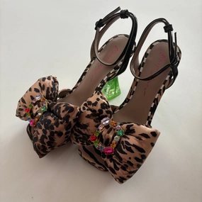 Shoes Heels Block By Betsey Johnson In Animal Print, Size: 7 Comfort Technology