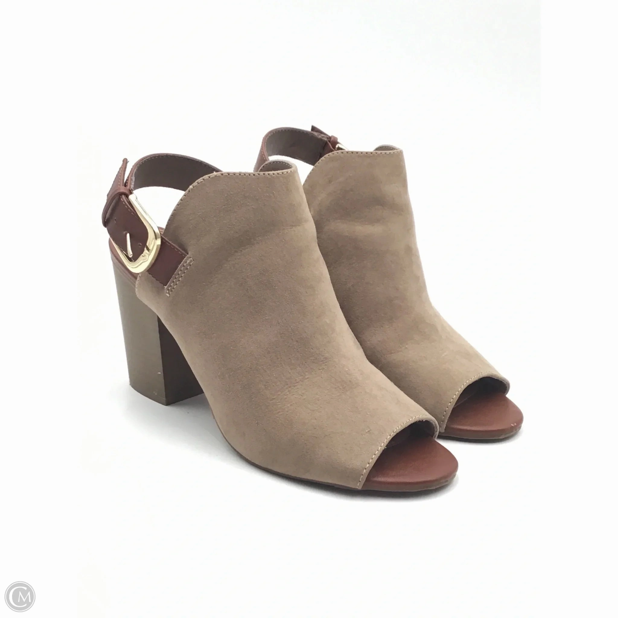 Sturdy Build Chunky Heel Shoes Heels Block By Candies In Brown, Size: 9.5