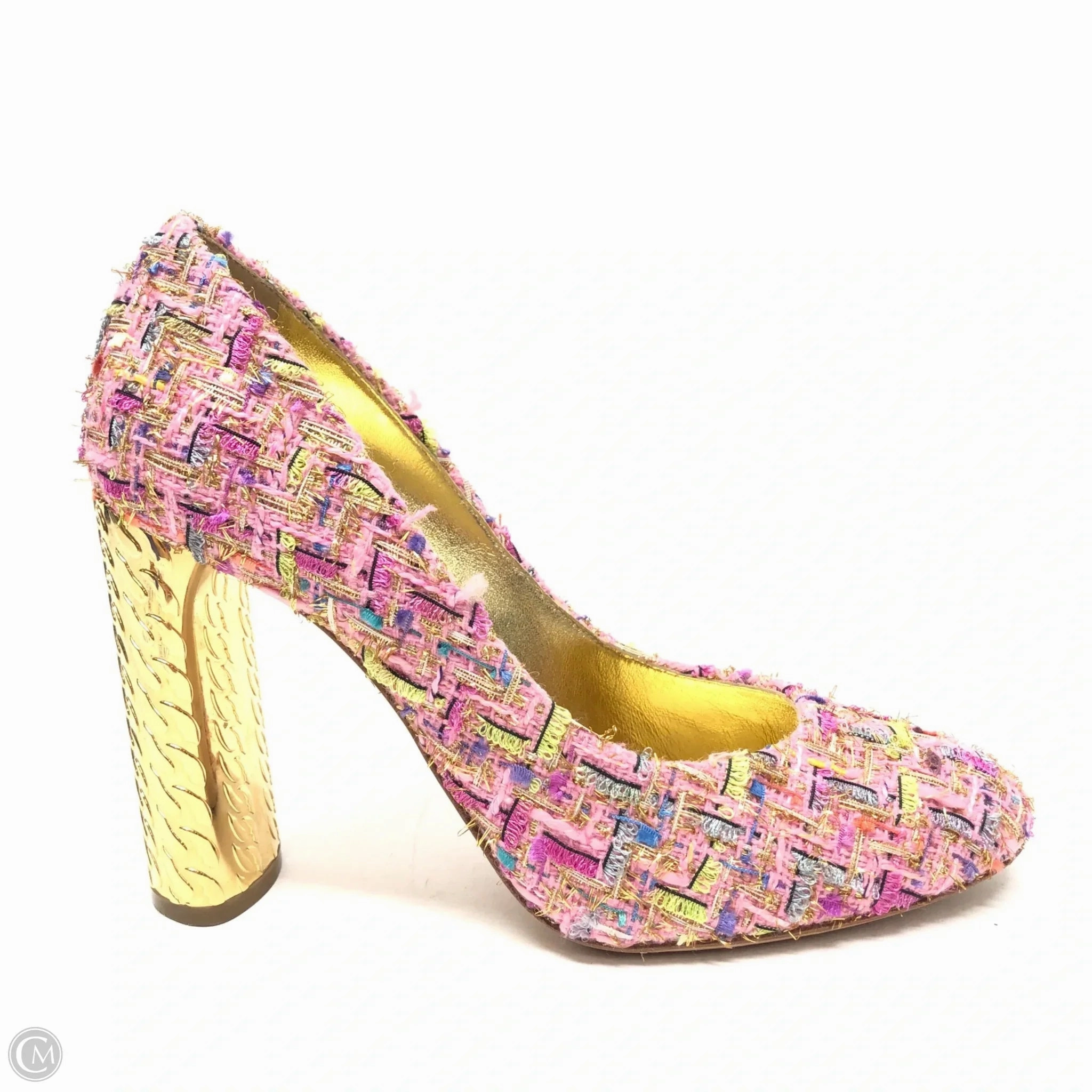 Patent Look Shoes Heels Block By Casadei In Multi-colored, Size: 6.5