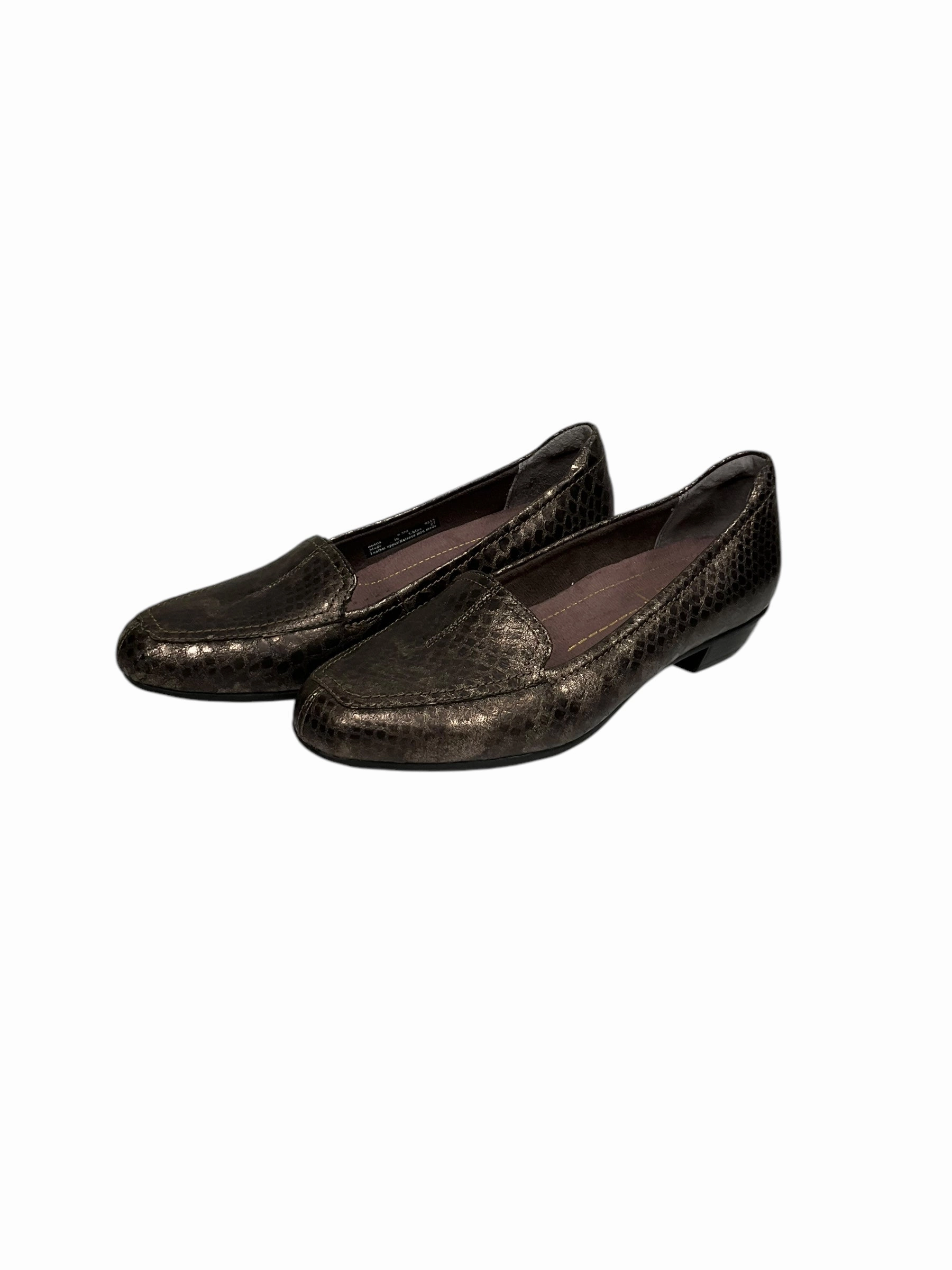 Black Stiletto Shoes Classic Shoes Heels Block By Clarks In Brown, Size: 6.5