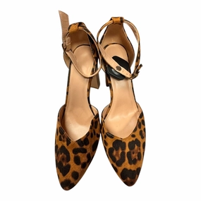 Wide Strap Heels Shoes Heels Block By Clothes Mentor In Animal Print, Size:9