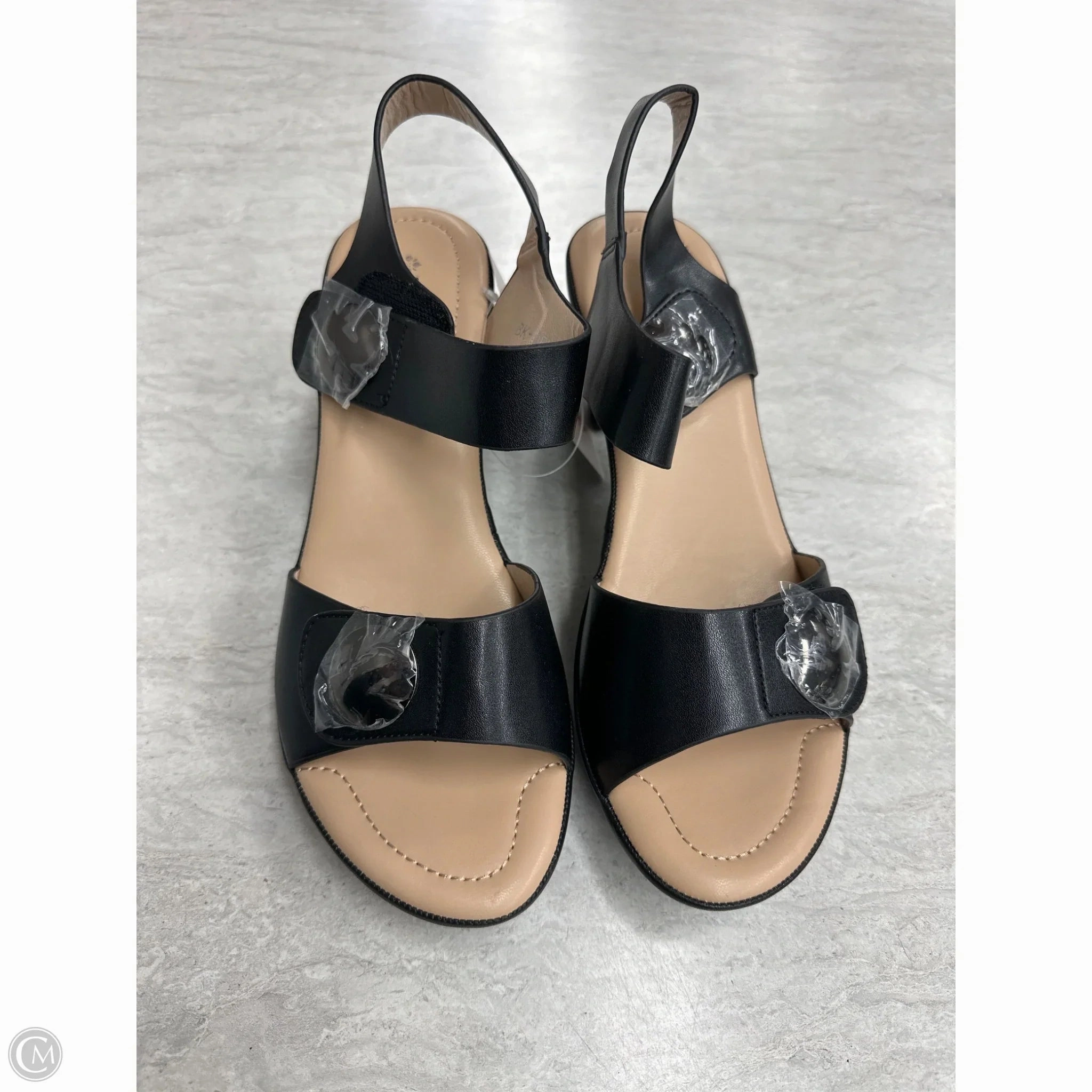 Shoes Heels Block By Clothes Mentor In Black, Size: 9 Adjustable Heel Sandals Glittery Pumps