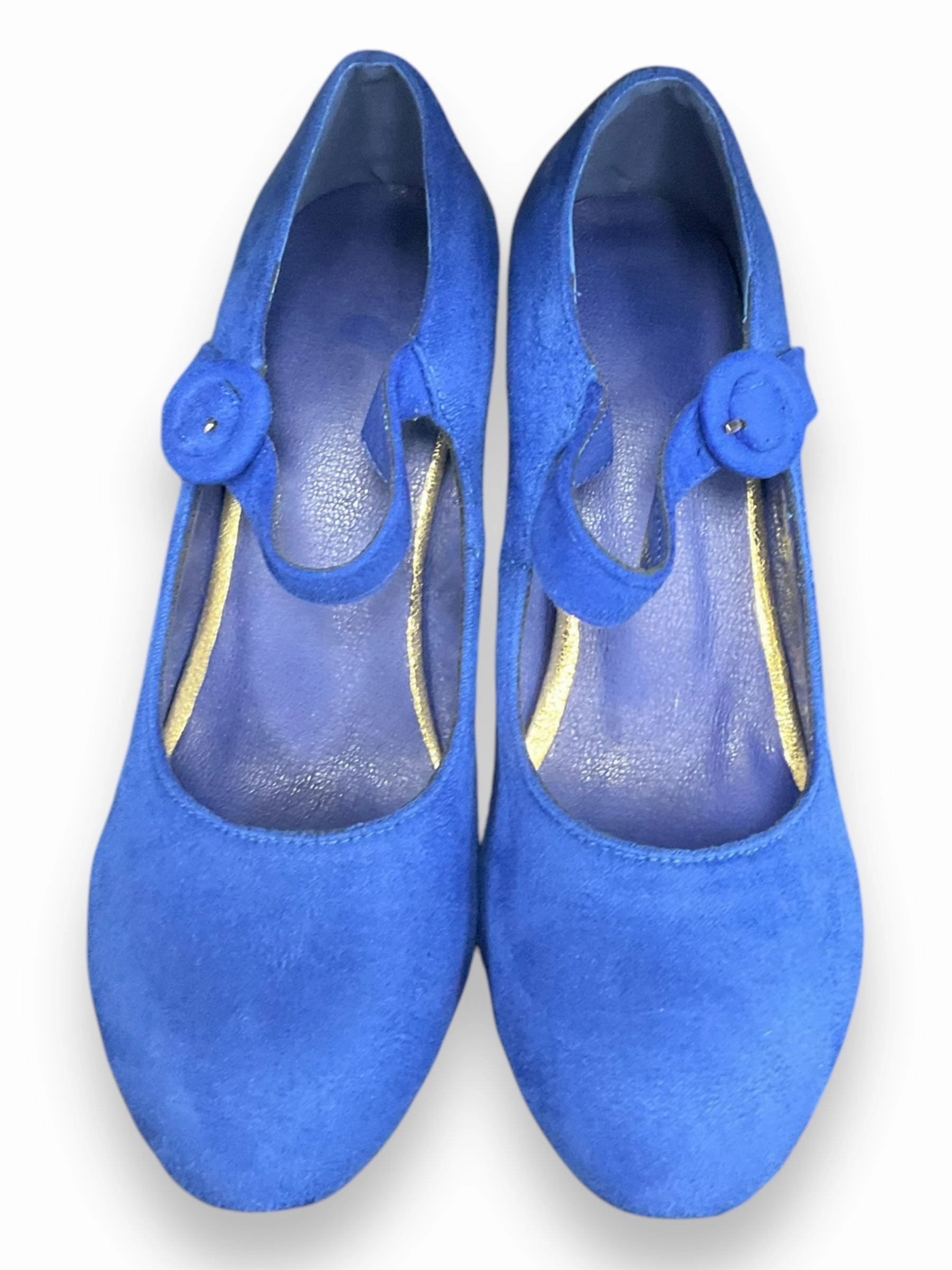 Red High Heels for Weddings Comfortable ankle support Shoes Heels Block By Clothes Mentor In Blue, Size: 5.5