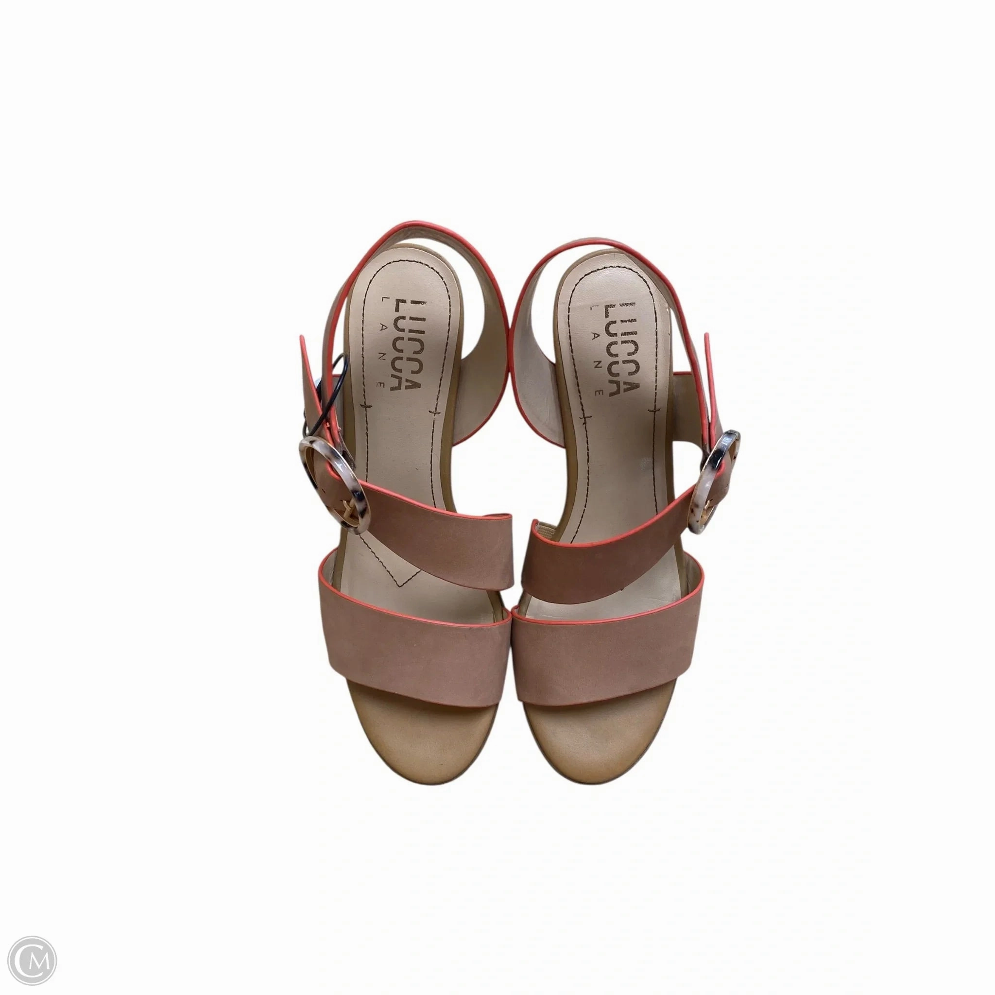 Nude Pumps for Weddings Shoes Heels Block By Clothes Mentor In Brown, Size: 8