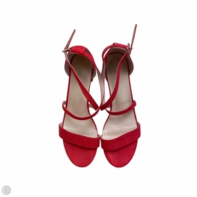 Patent Look Shoes Heels Block By Clothes Mentor In Red, Size: 9.5
