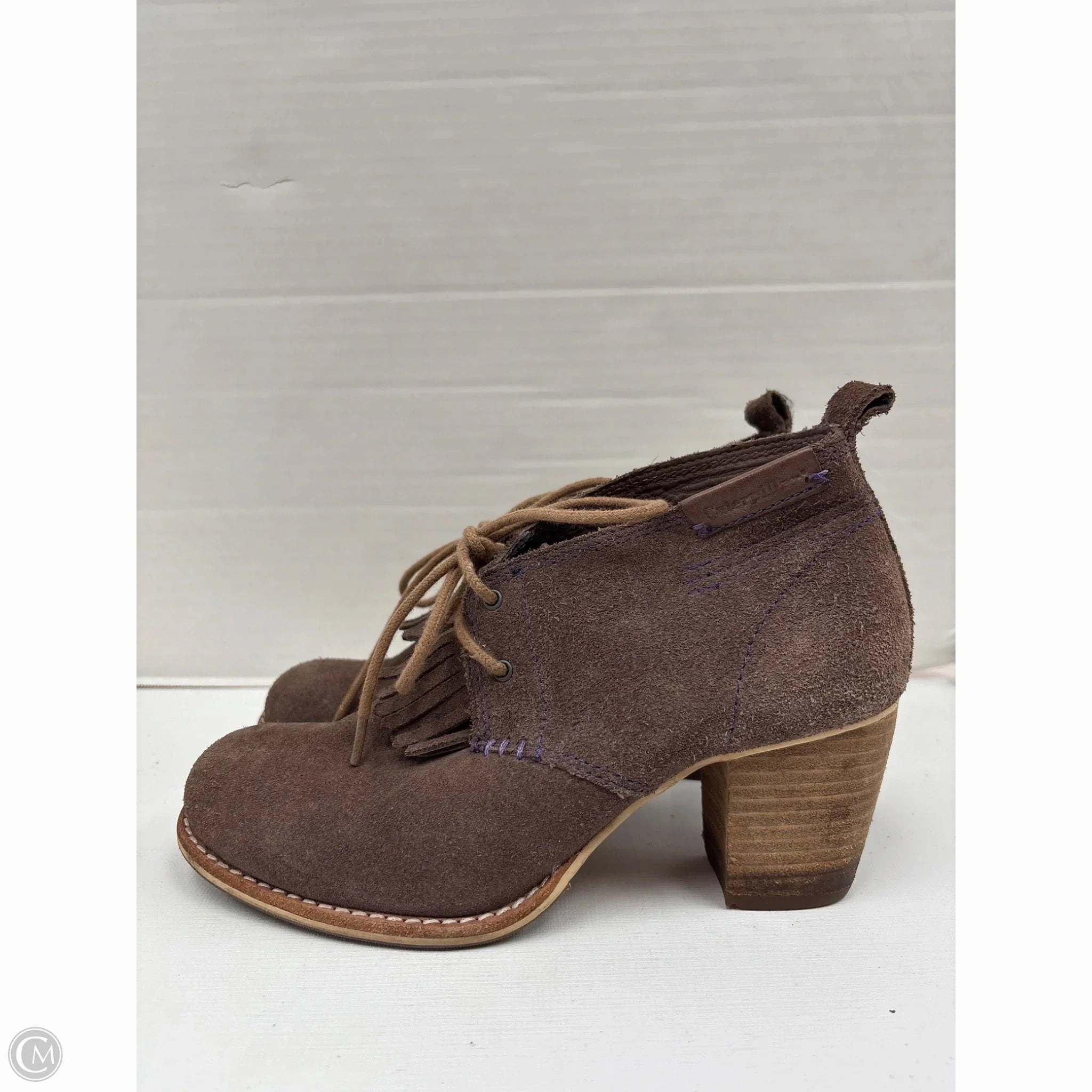 Shoes Heels Block By Clothes Mentor In Taupe, Size: 7 Padded collar platform sandals