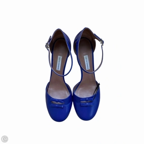 Minimalist Fashion Heels Shoes Heels Block By Cma In Blue, Size: 10