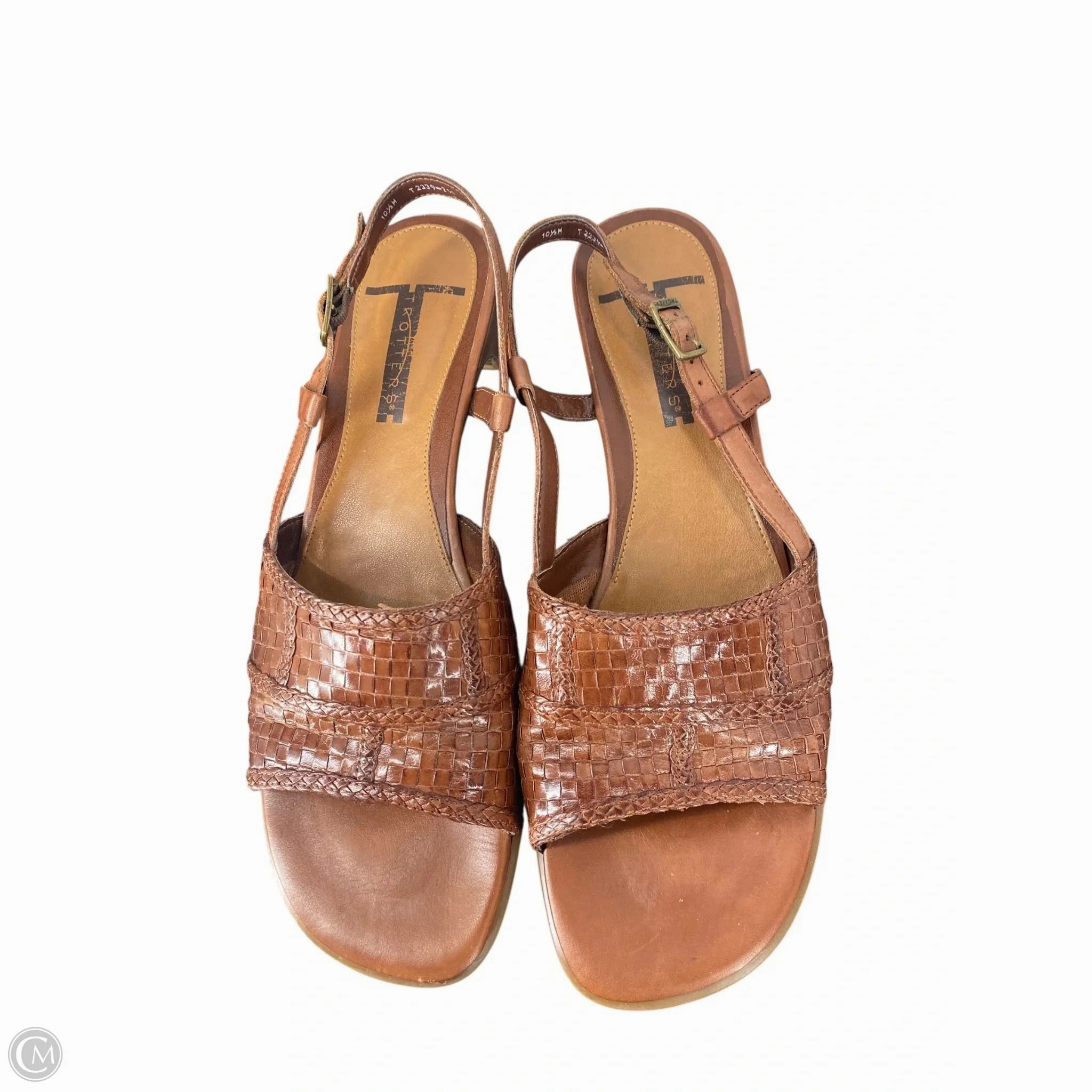 Lightweight Crystal Heels Shoes Heels Block By Cmc In Brown, Size: 10