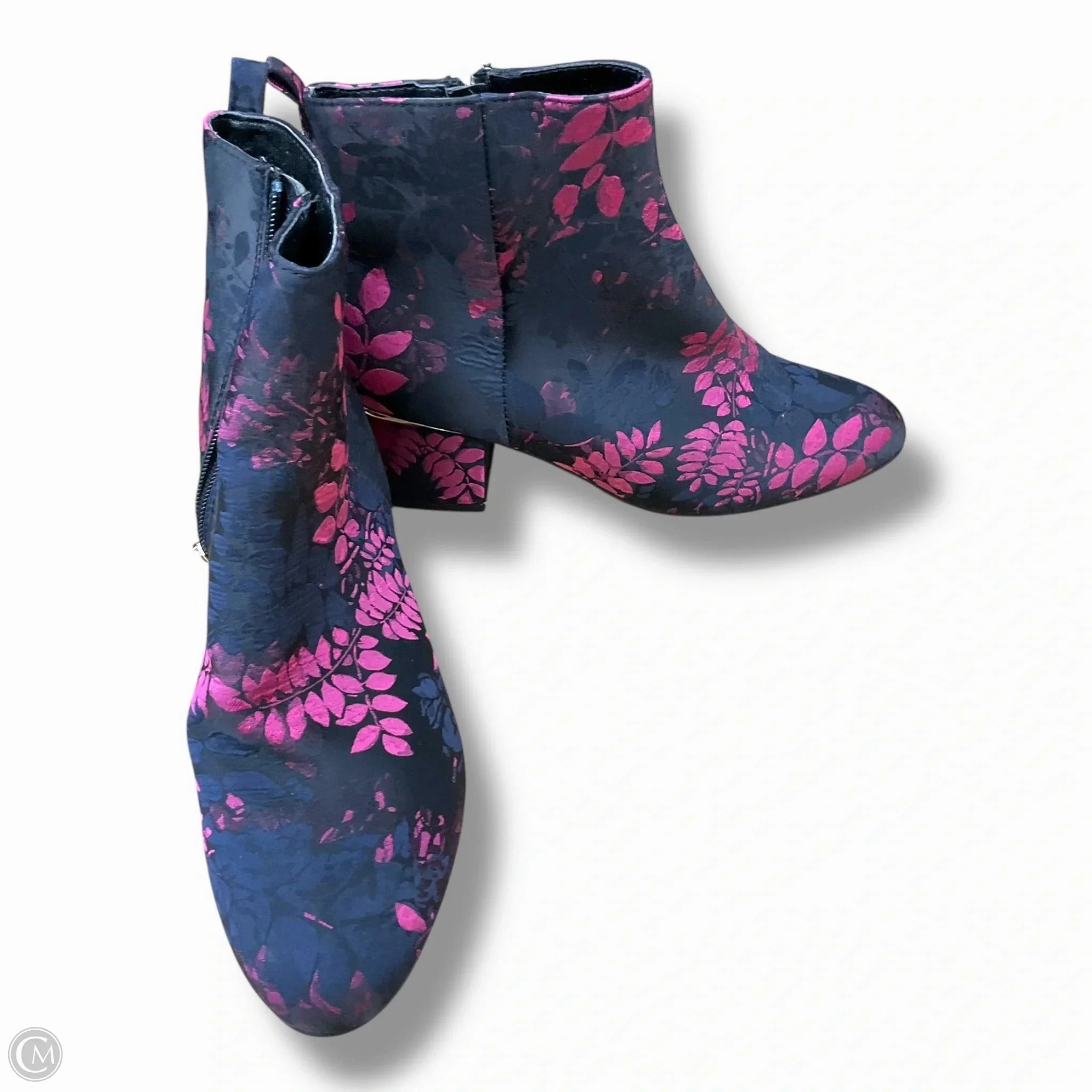 Shoes Heels Block By Cmc In Floral Print, Size: 7 Pink High Heels