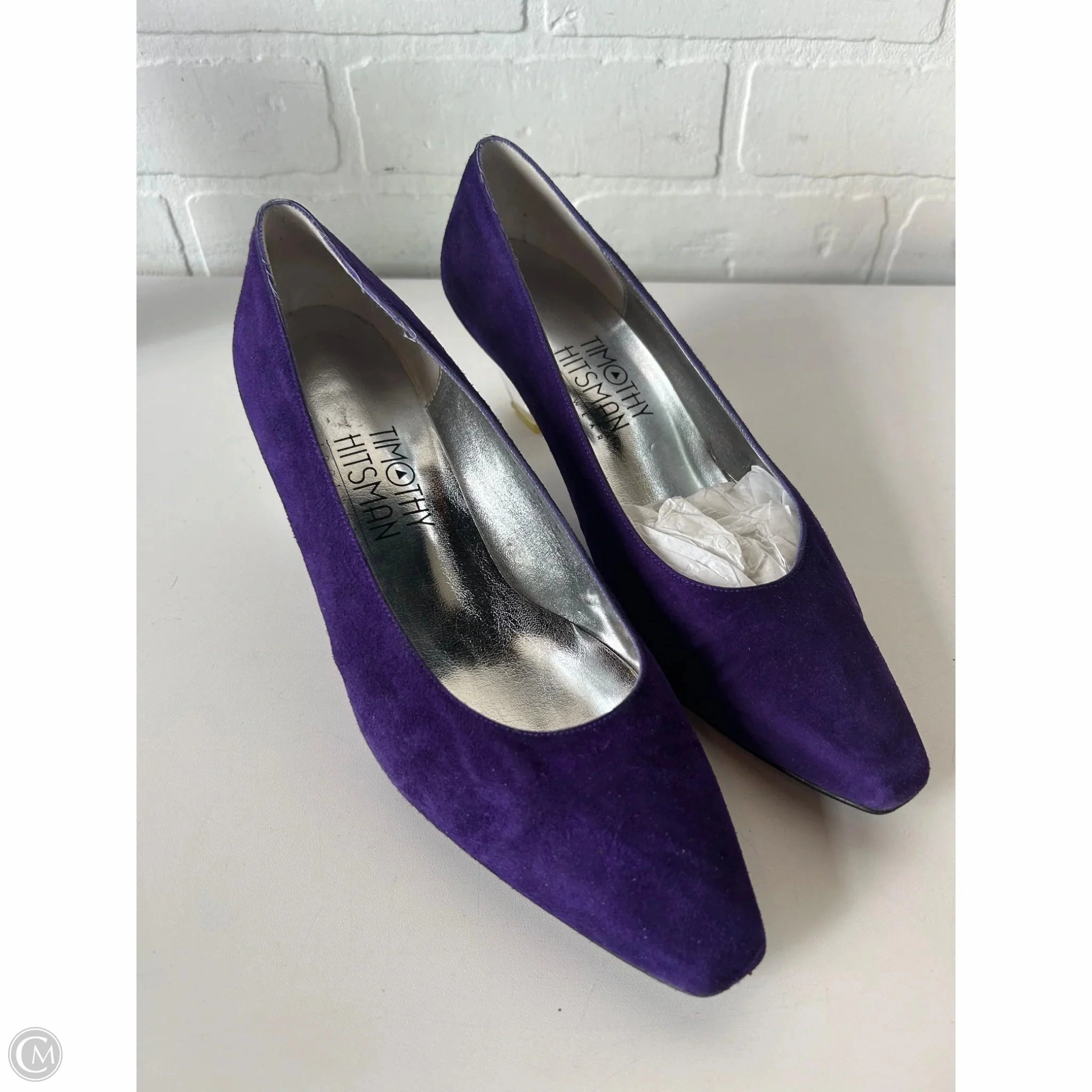 Ventilated Shoes Heels Block By Cmc In Purple, Size: 10