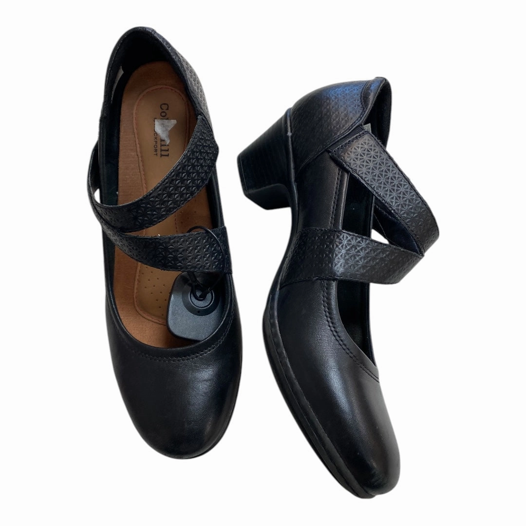 High Heel Sandals for Weddings Shoes Heels Block By Cobb Hill In Black, Size:10