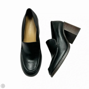 Fashionable Good flexibility Shoes Heels Block By Crown Vintage In Black, Size: 9