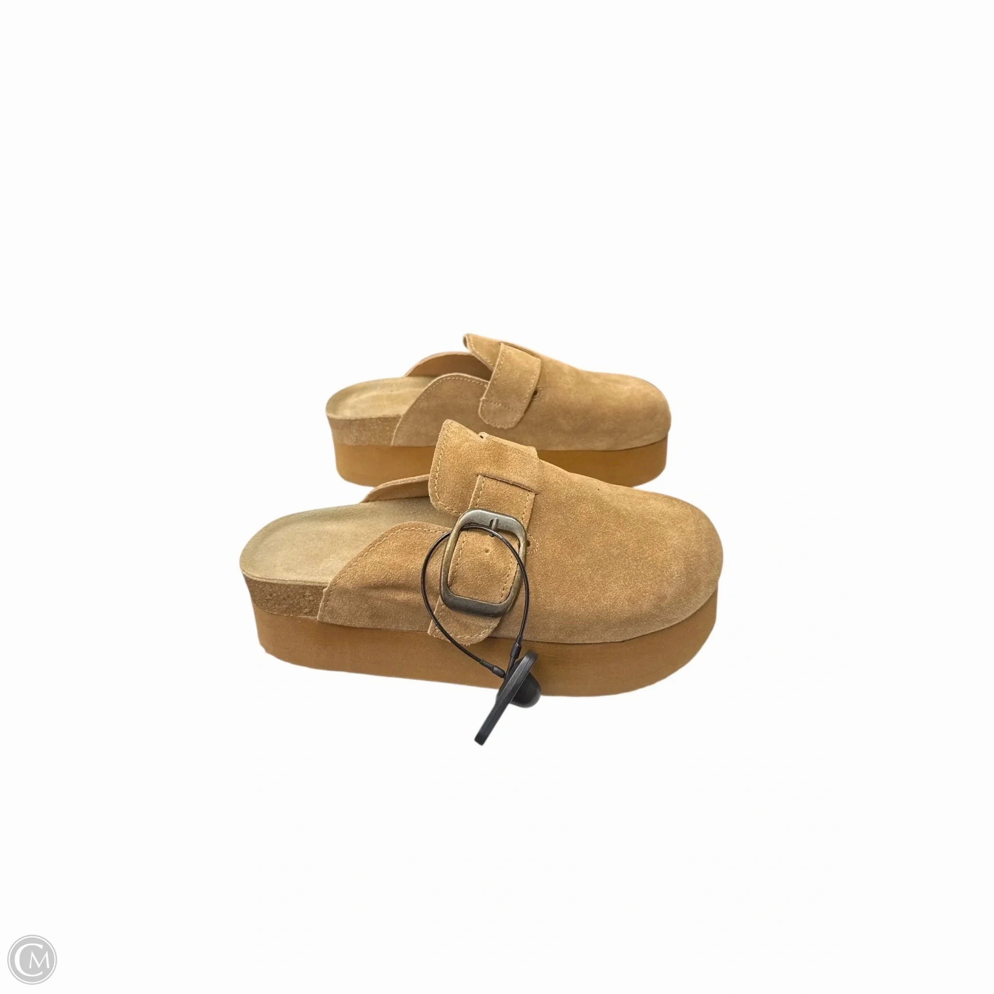 Shoes Heels Block By Cushionaire In Brown, Size: 7.5 Peep Toe Booties Luxe Heeled Sandals