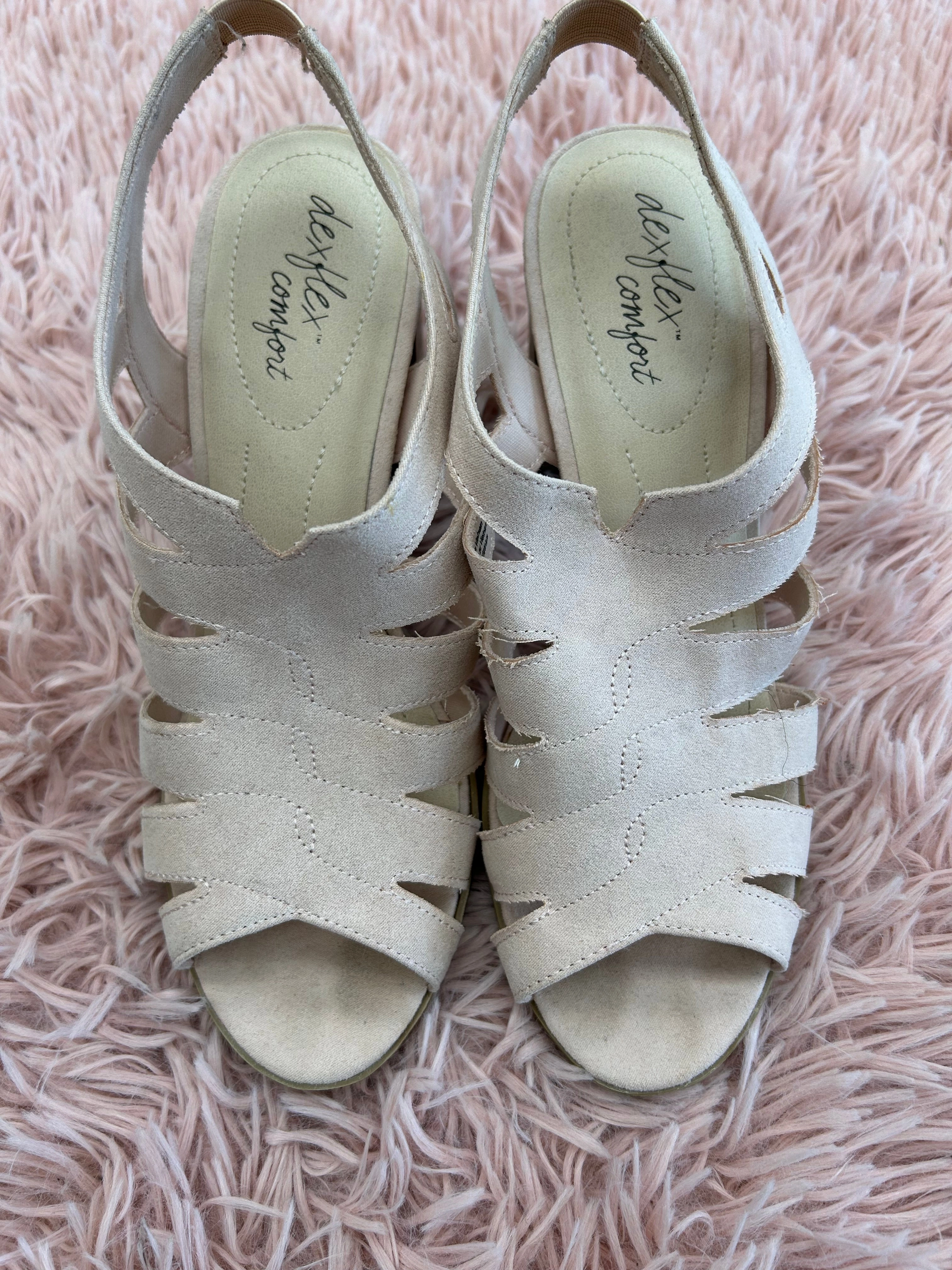 Shoes Heels Block By Dexflex In Pink, Size: 8 Round Toe Multi Directional