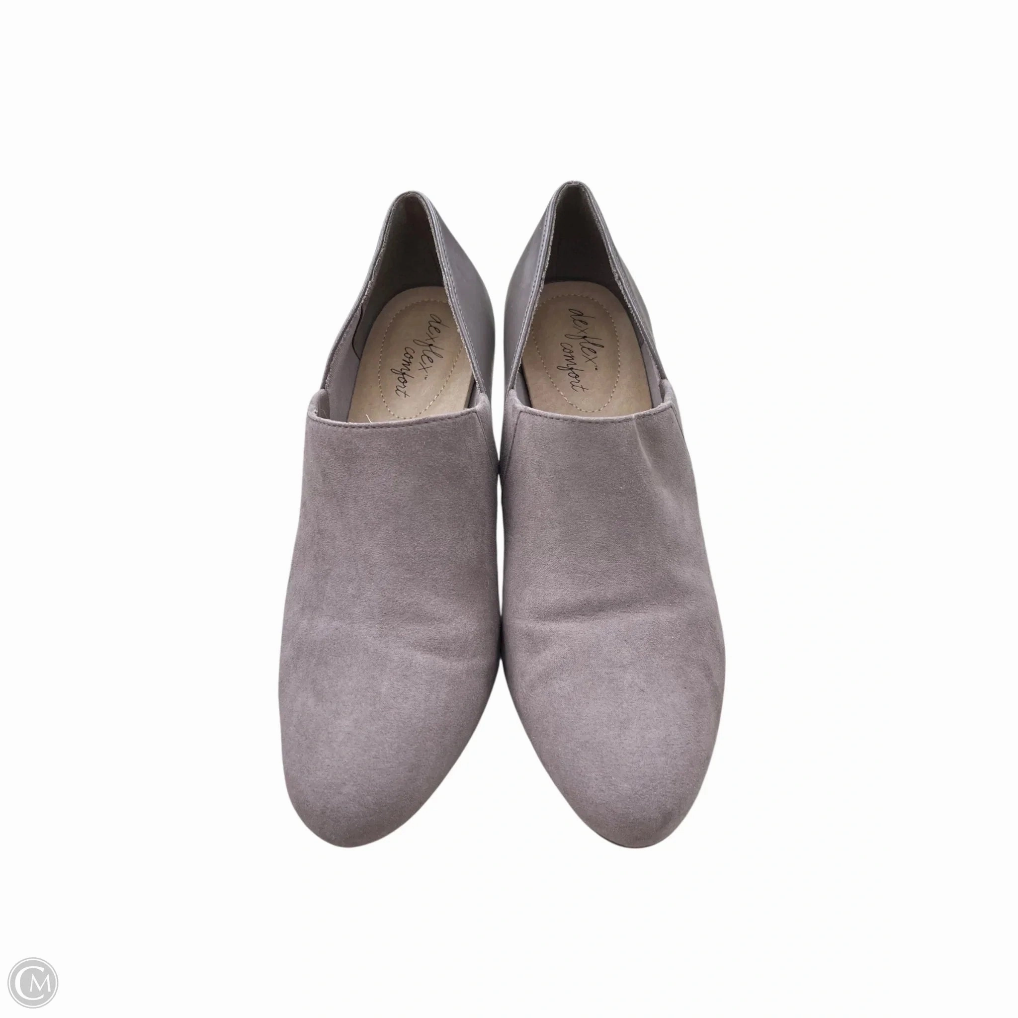 Anti Odor Feature Shoes Heels Block By Dexflex In Taupe, Size: 9